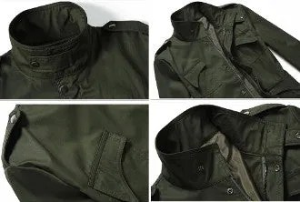 Mens Stand Up Collar Short Parka