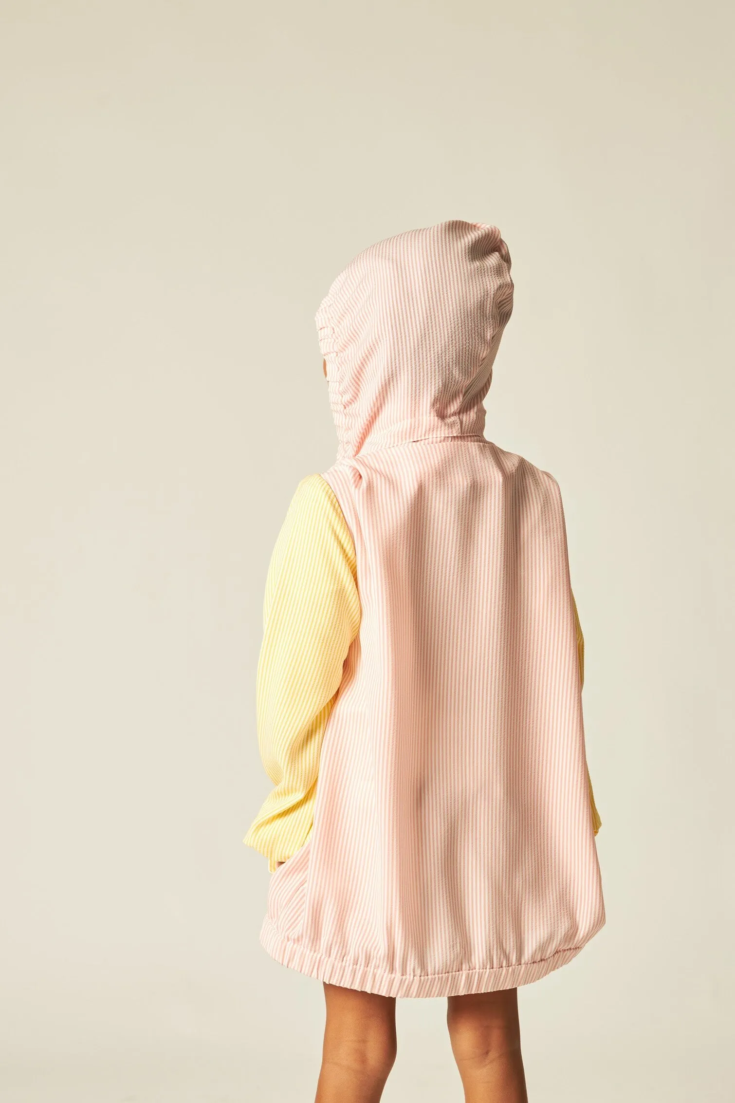 Mini Pink Striped Parka