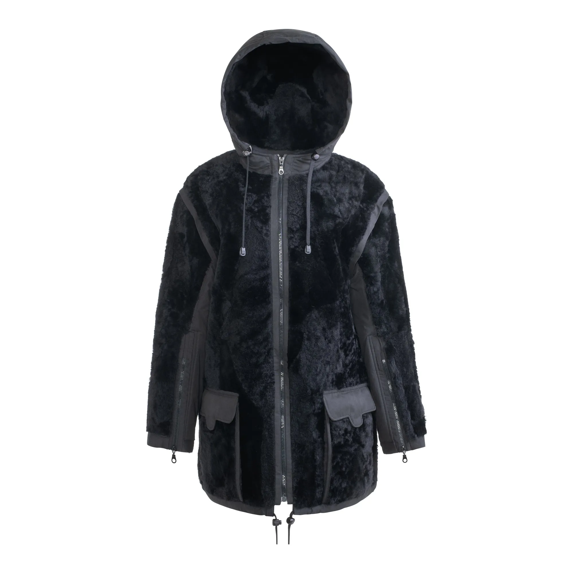 Mona Shearling Parka Jacket - convertible to Vest