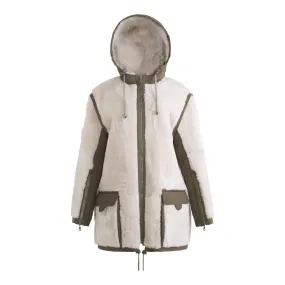 Mona Shearling Parka Jacket - convertible to Vest