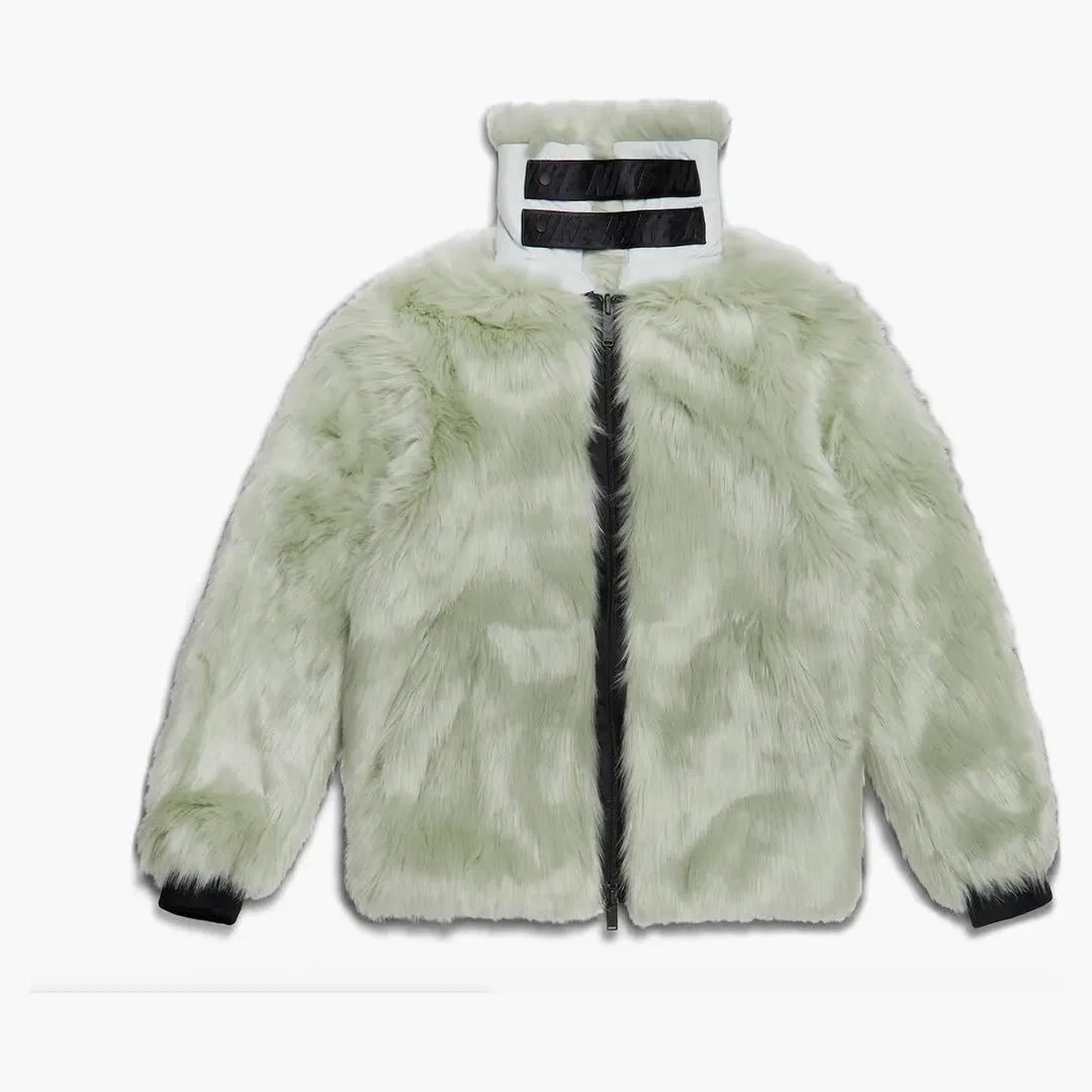 Nike X Ambush Women's Reversible Faux Fur Coat Jade Horizon/black