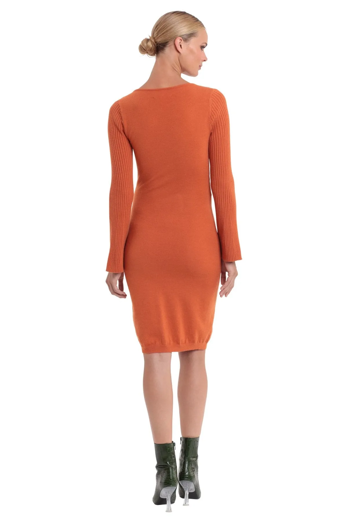 Orange "Spice" Sweater Dress