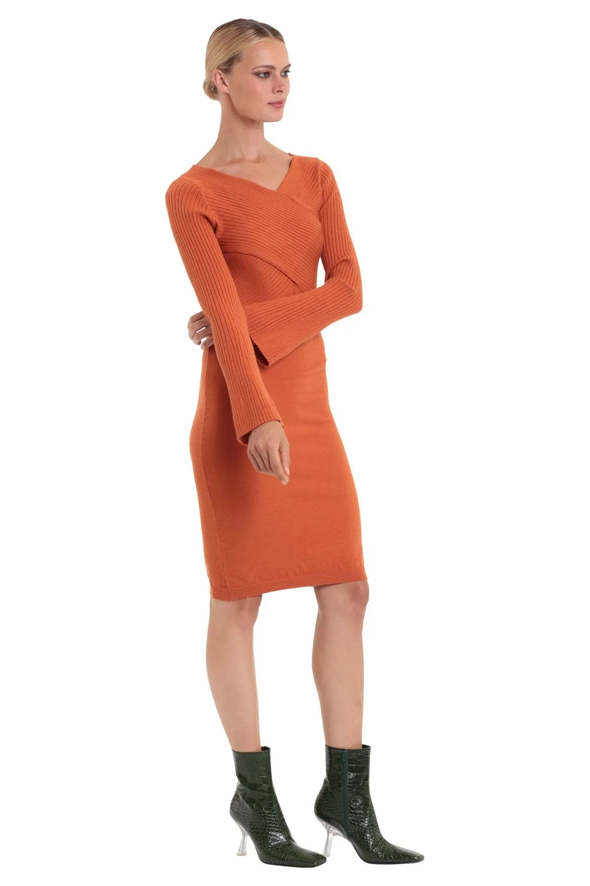 Orange "Spice" Sweater Dress