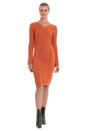 Orange "Spice" Sweater Dress