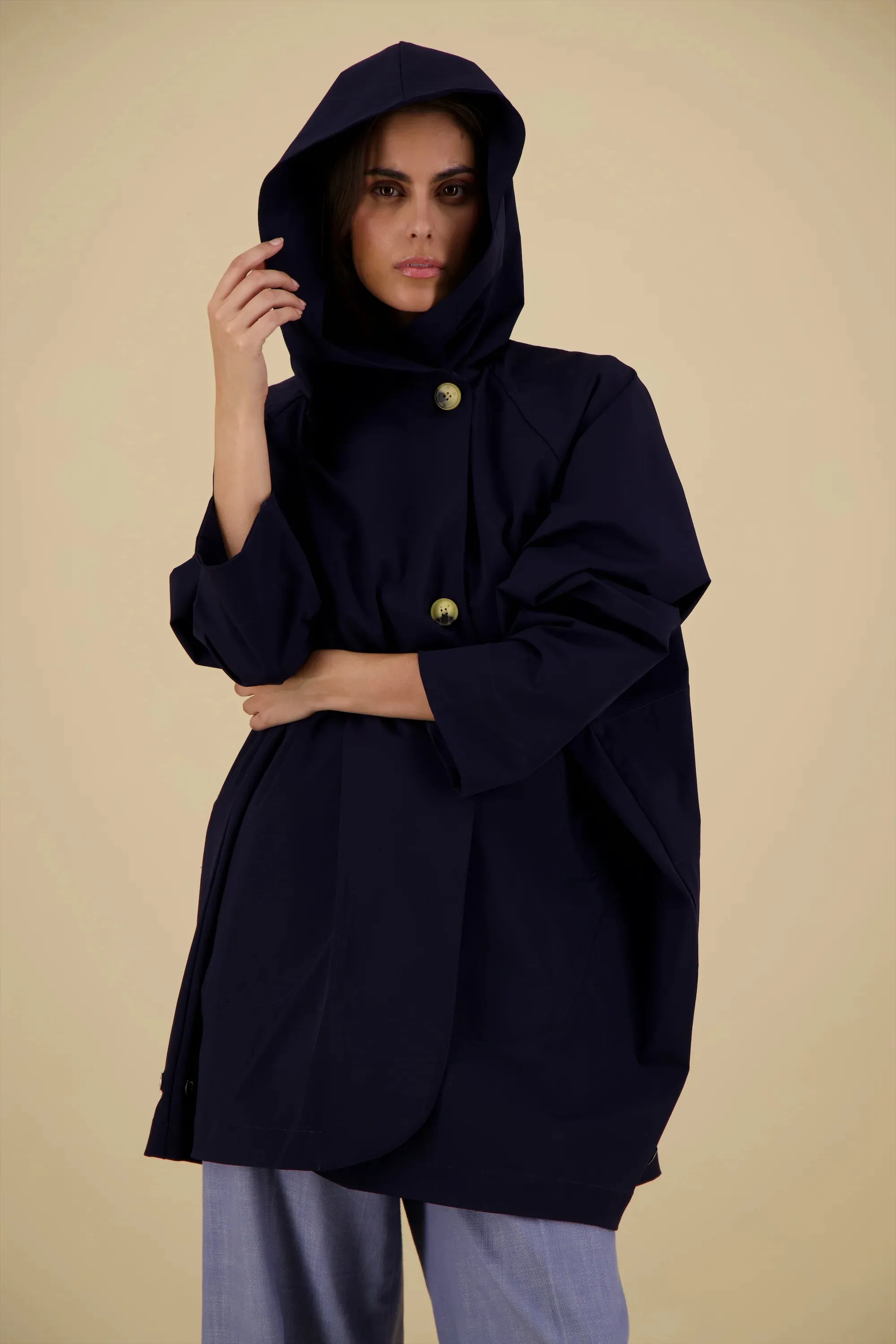 Paola Tech Coat | Navy