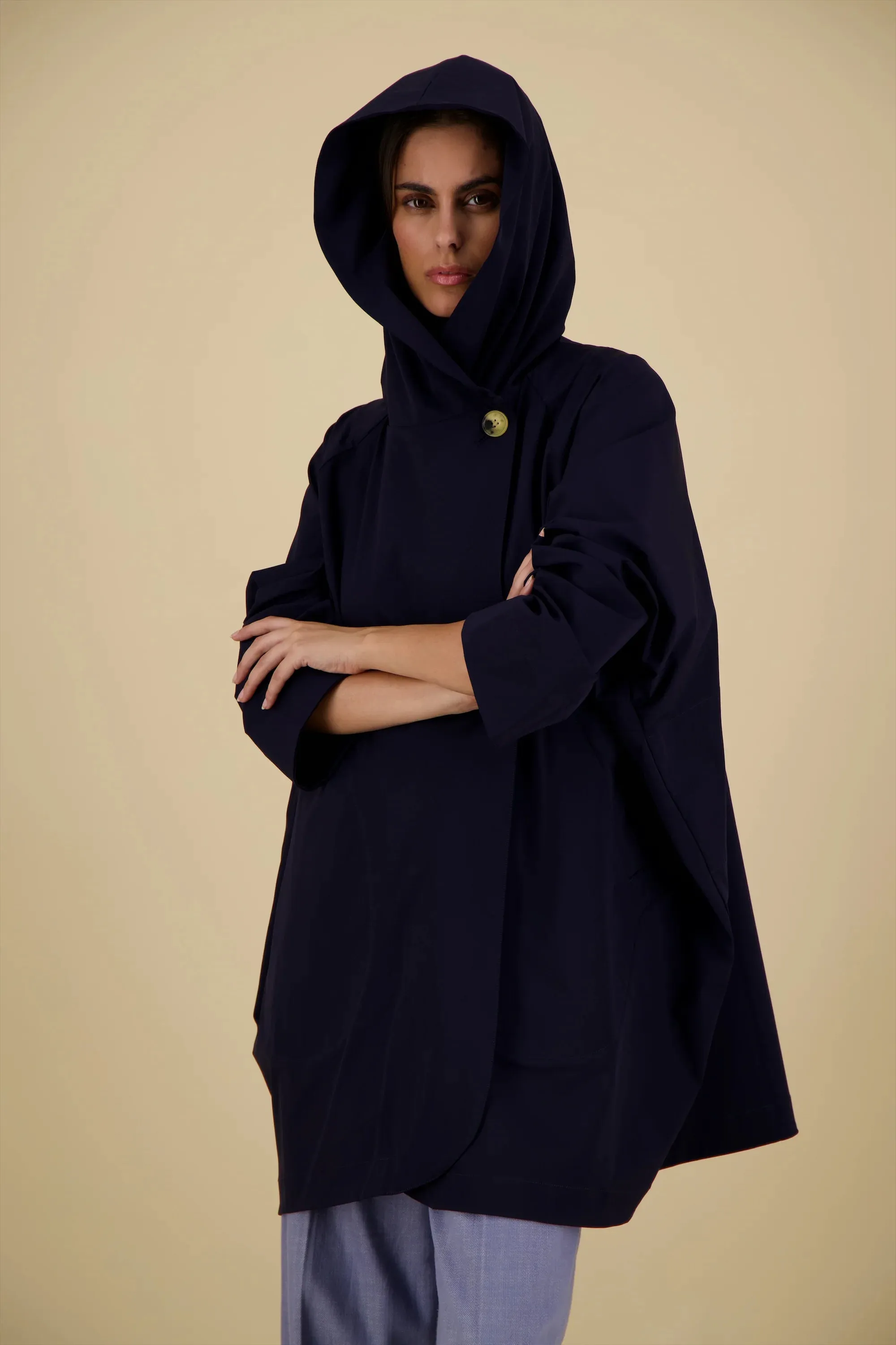 Paola Tech Coat | Navy