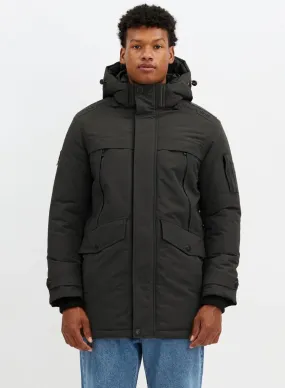 Point Zero Mens RODGERS Taslan Long Parka-Black