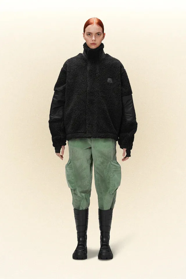 RAINS KOFU FLEECE JACKET - BLACK