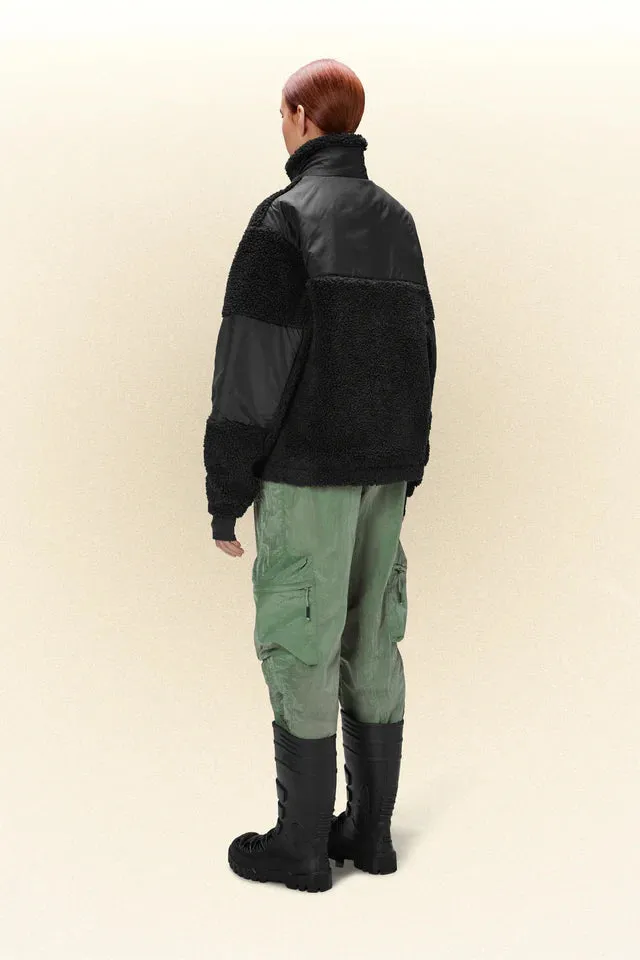 RAINS KOFU FLEECE JACKET - BLACK