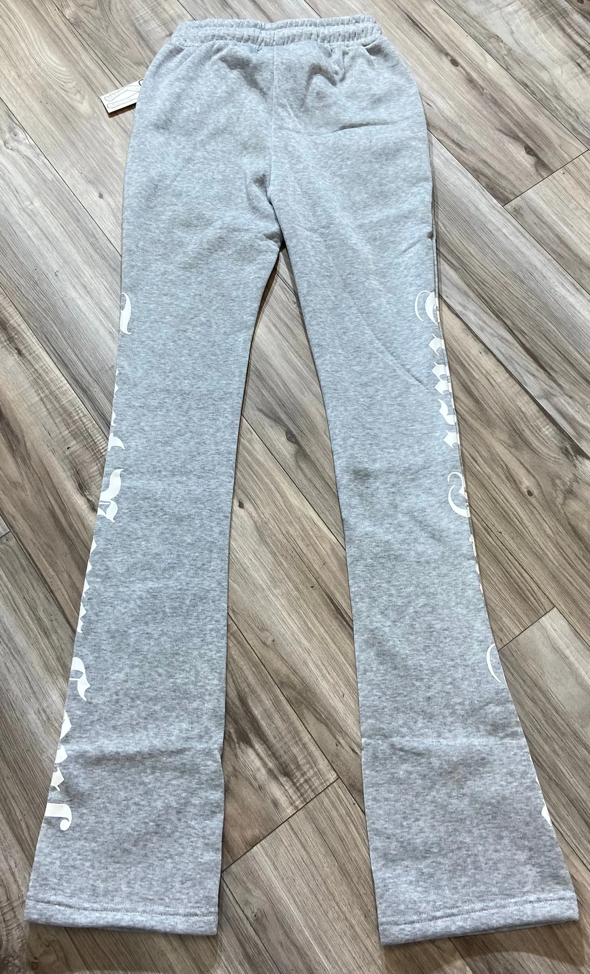 REDFOX "TRUST YOUR SOUL" FLEECE CROP JACKET W/ STACKED PANTS (H. GREY)