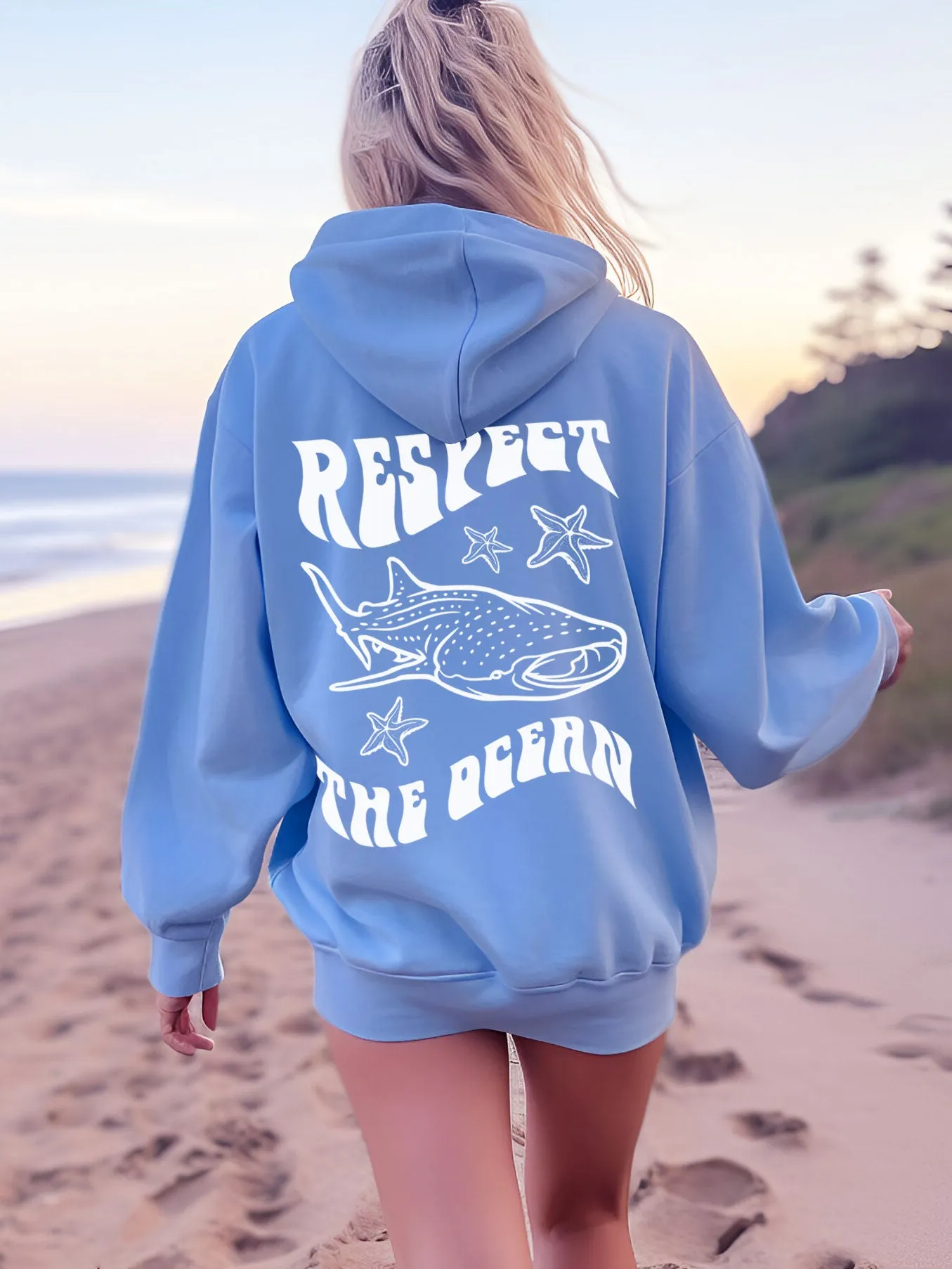 Respect The Ocean Whale Shark Hoodie