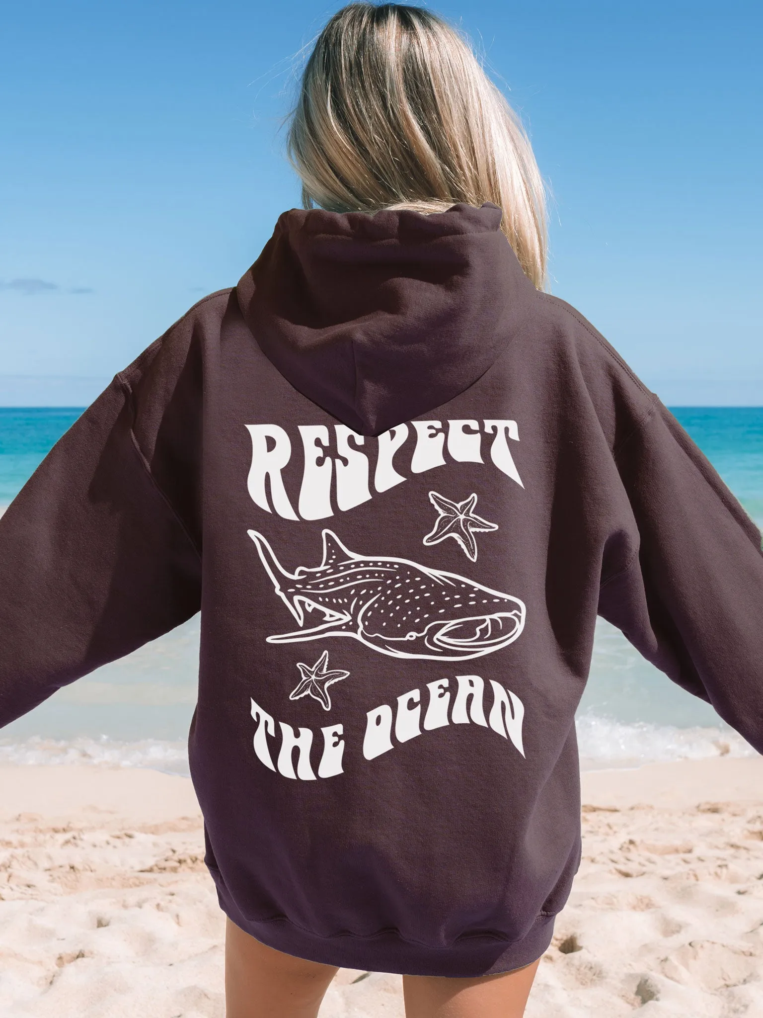 Respect The Ocean Whale Shark Hoodie