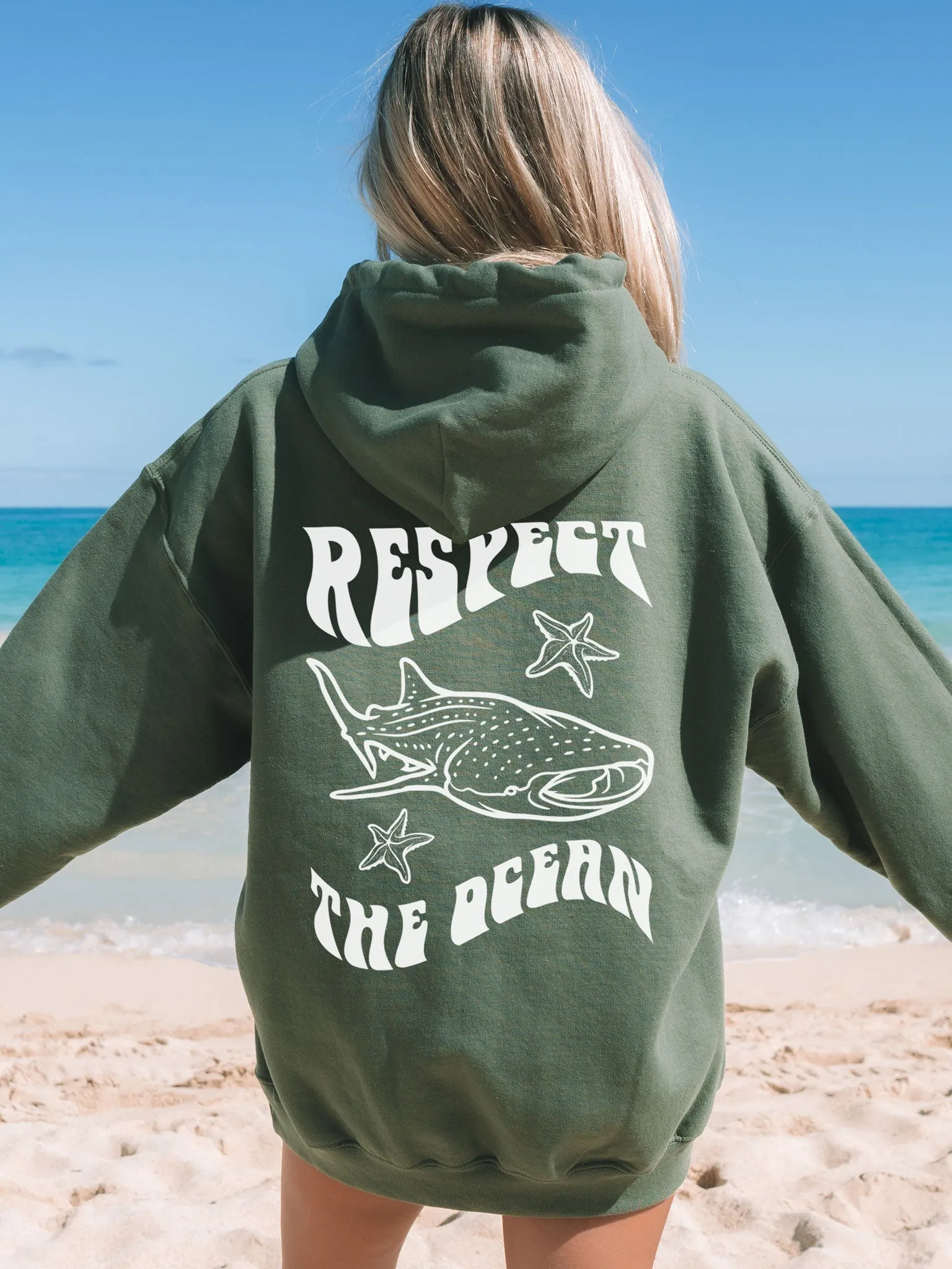 Respect The Ocean Whale Shark Hoodie