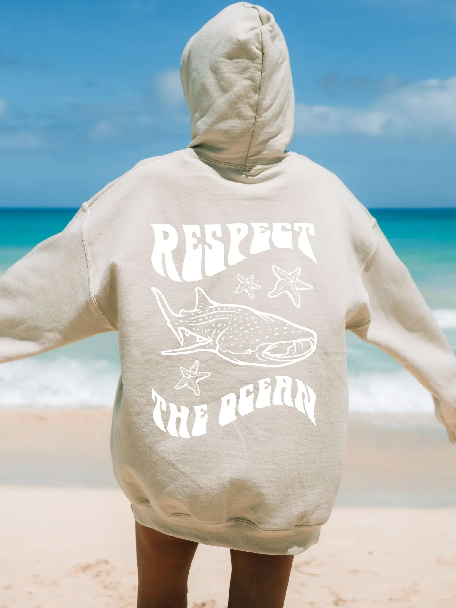 Respect The Ocean Whale Shark Hoodie