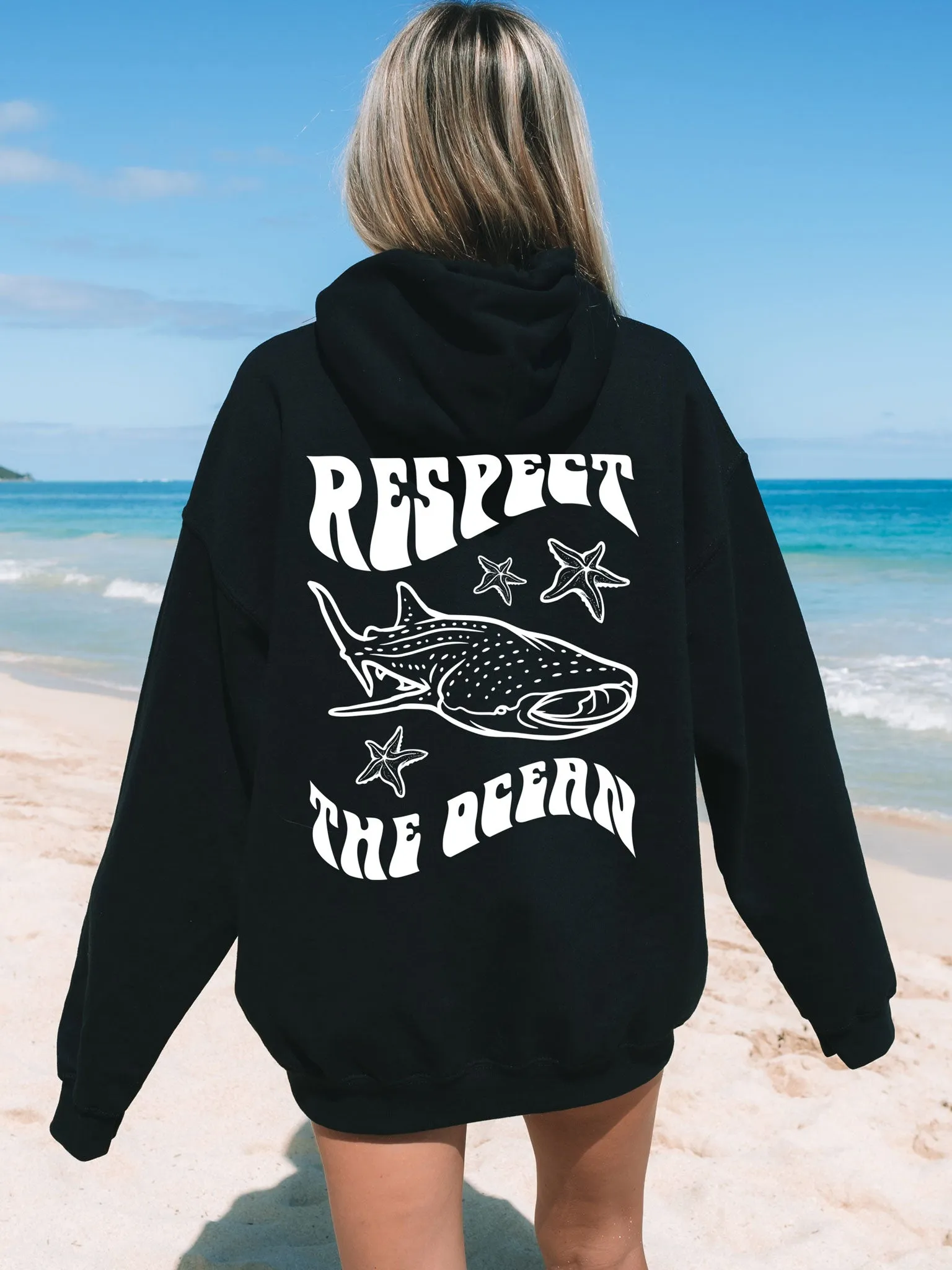 Respect The Ocean Whale Shark Hoodie