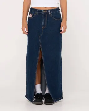 Rusty Celeste Low Rise Denim Maxi Skirt