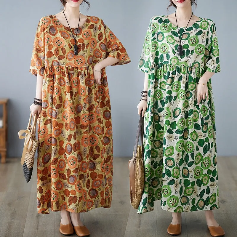 Simple And Countryside-Style Loose And Slimpy Beach Dress