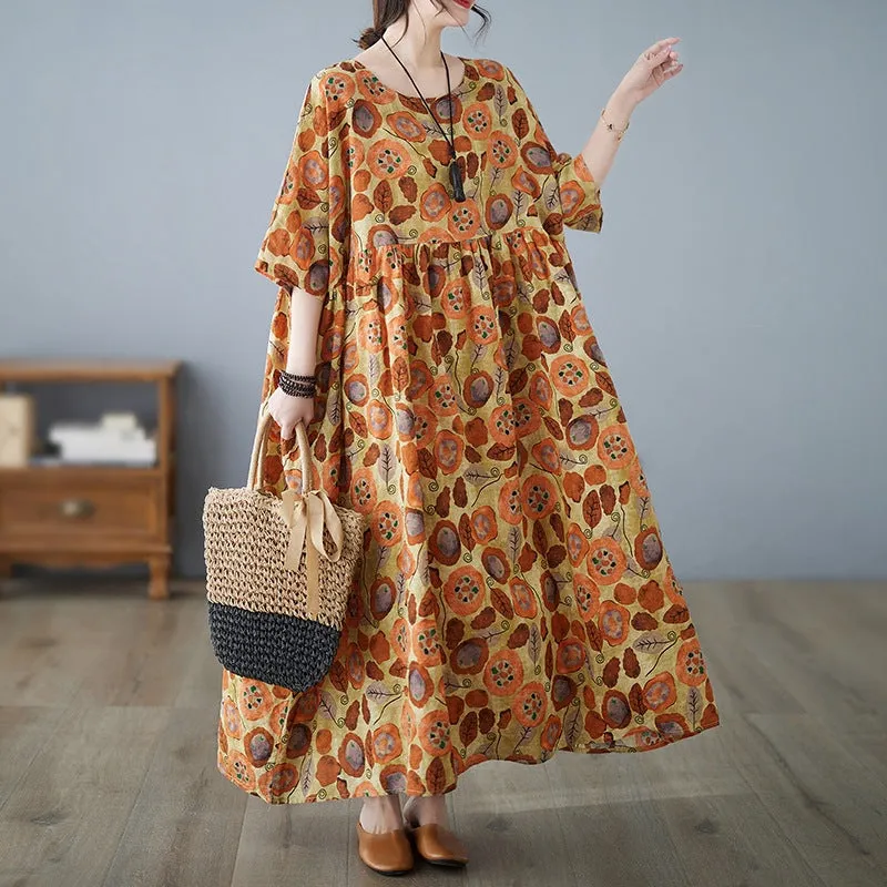 Simple And Countryside-Style Loose And Slimpy Beach Dress