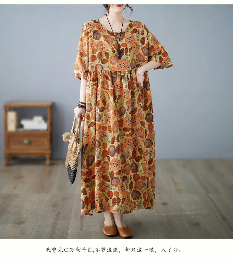 Simple And Countryside-Style Loose And Slimpy Beach Dress