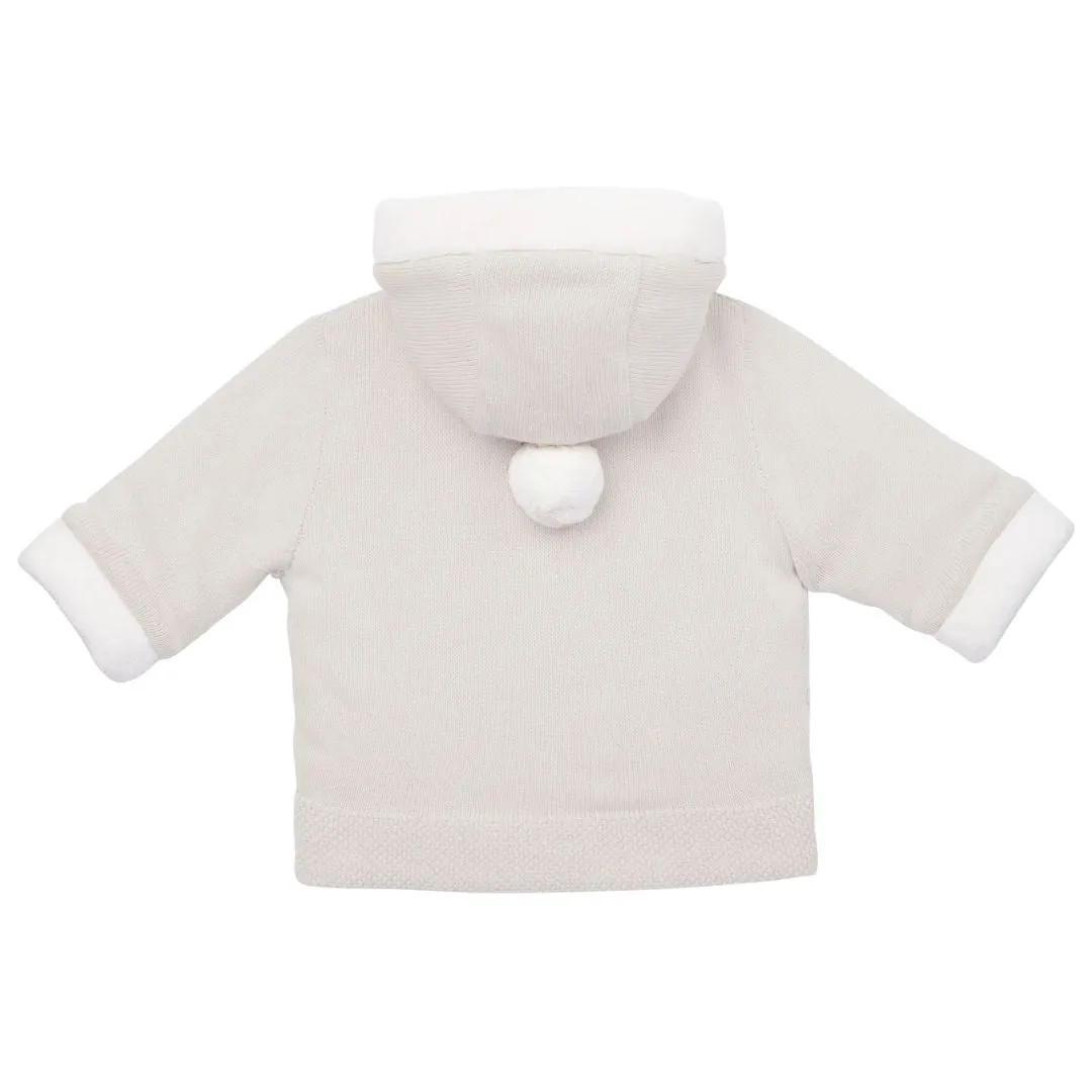 Stone Knitted Pom Pom Jacket