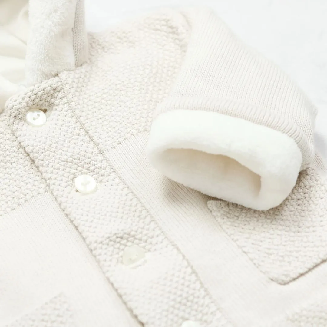 Stone Knitted Pom Pom Jacket