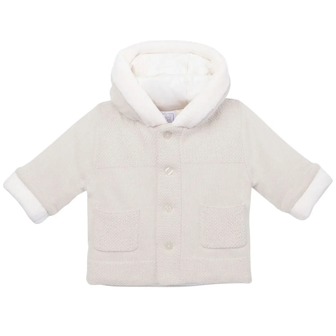 Stone Knitted Pom Pom Jacket