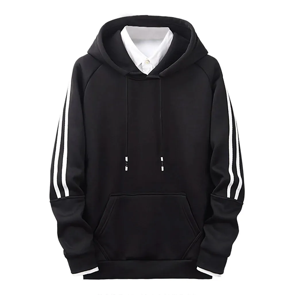 Stripe Stitching Comfortable Guards Hoodies