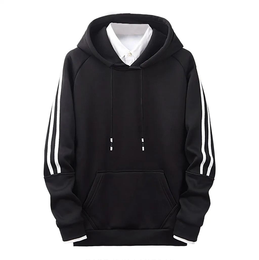 Stripe Stitching Comfortable Guards Hoodies