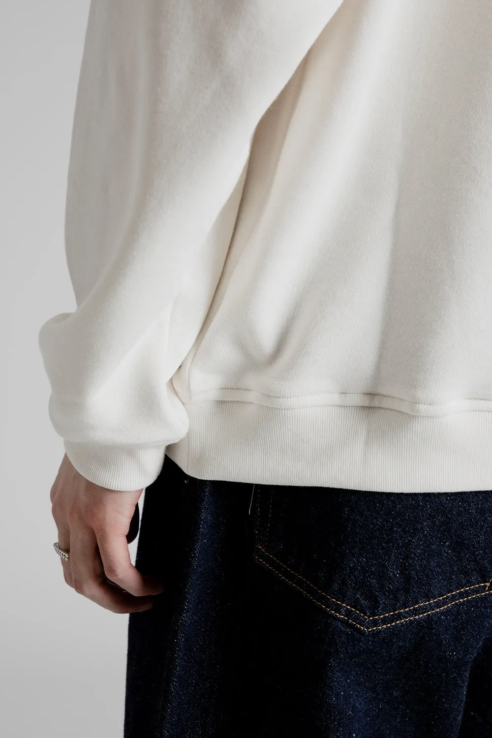 Suvin Sweat Crewneck Pullover - Ecru