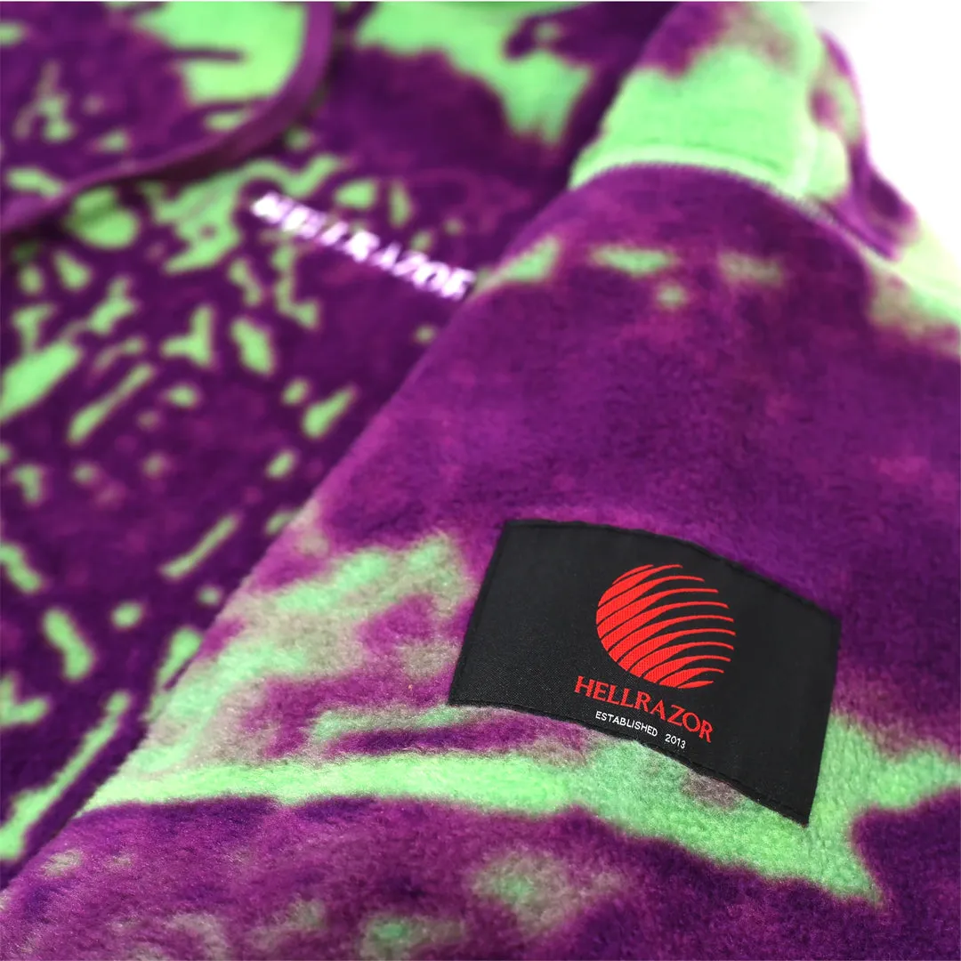 Thank You Tokyo Fleece Parka - Purple/Green