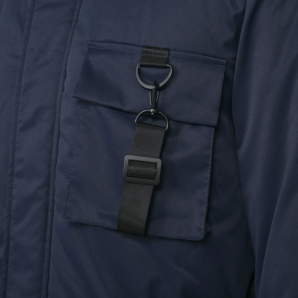 Trendy Down Parka Jacket With Reflective Print