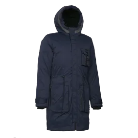Trendy Down Parka Jacket With Reflective Print