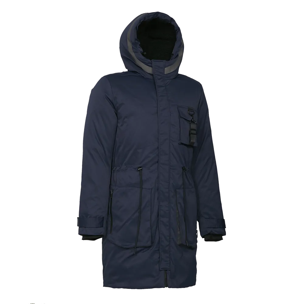 Trendy Down Parka Jacket With Reflective Print