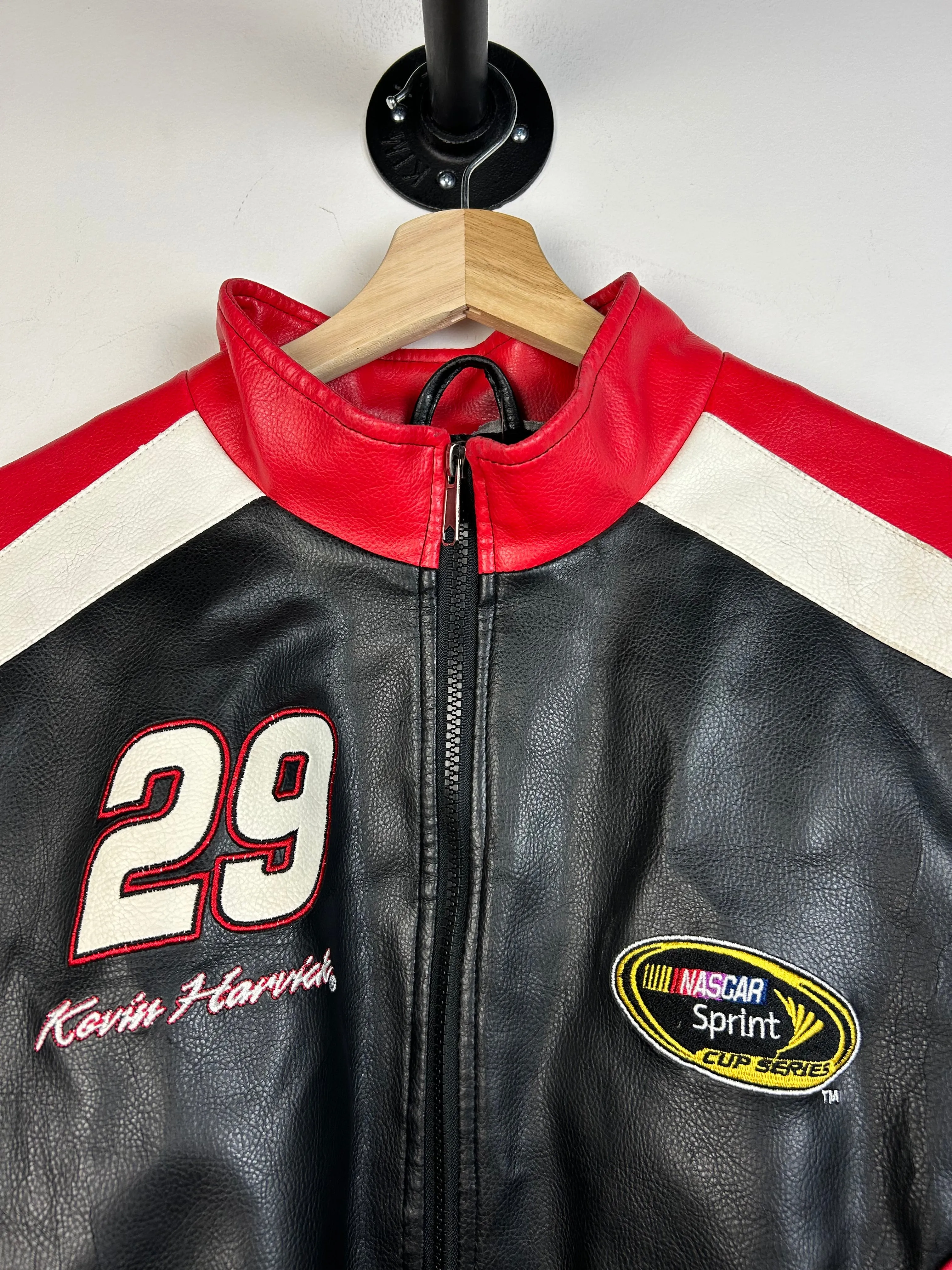 Vintage Nascar Sprint Cup Series Kevin Harvick Leather Racing Jacket