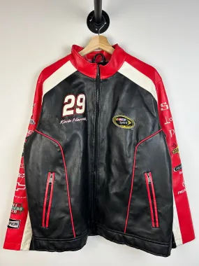 Vintage Nascar Sprint Cup Series Kevin Harvick Leather Racing Jacket