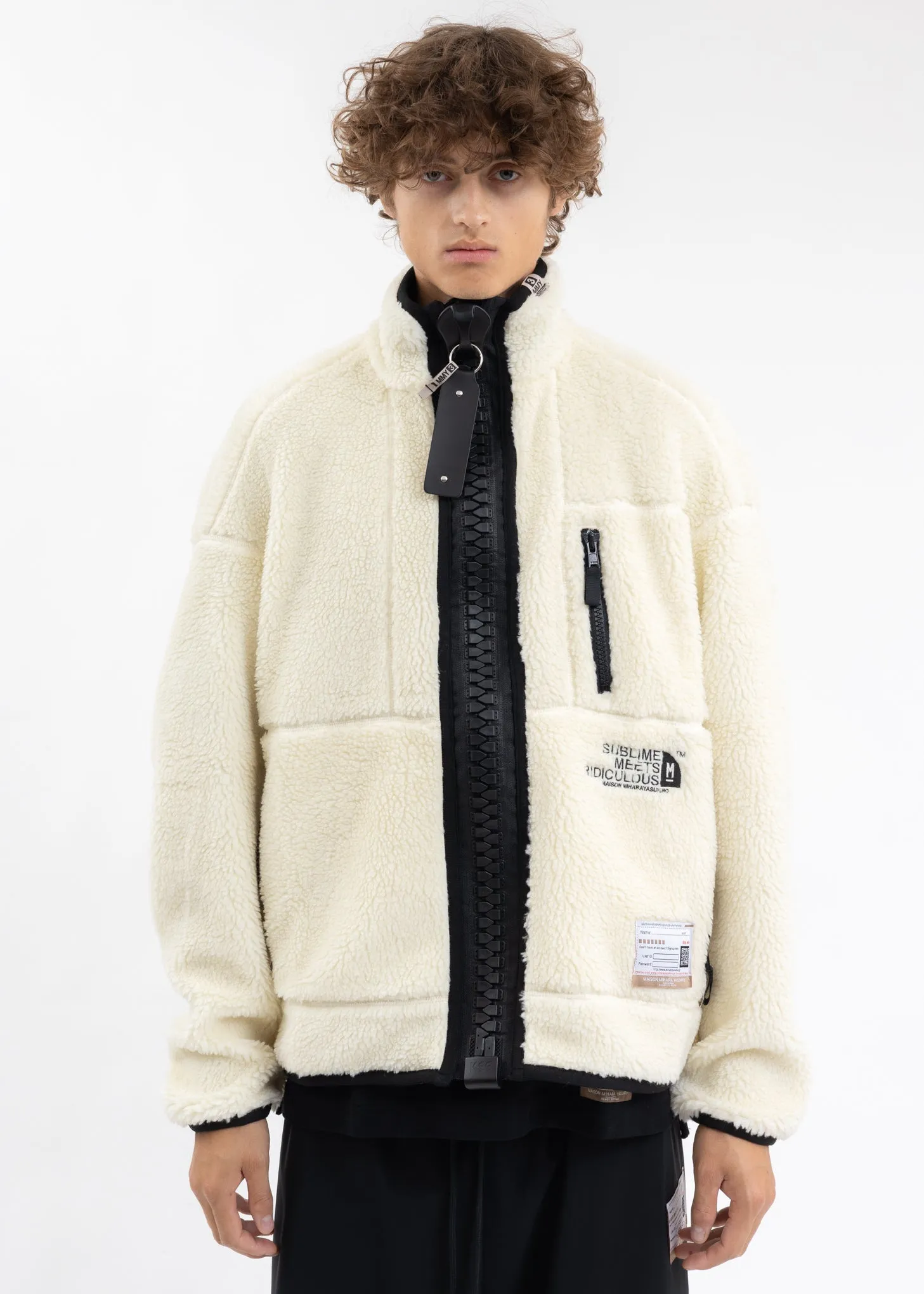 White Wide Back Boa Blouson