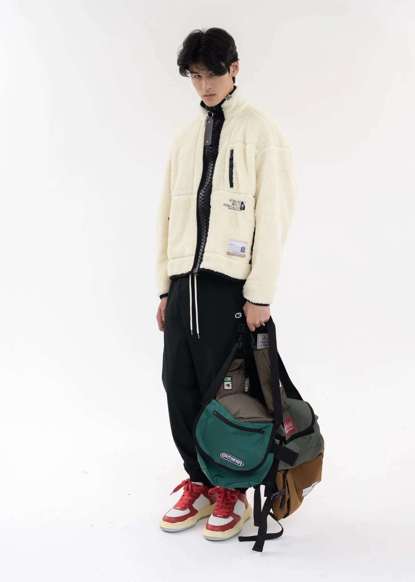 White Wide Back Boa Blouson