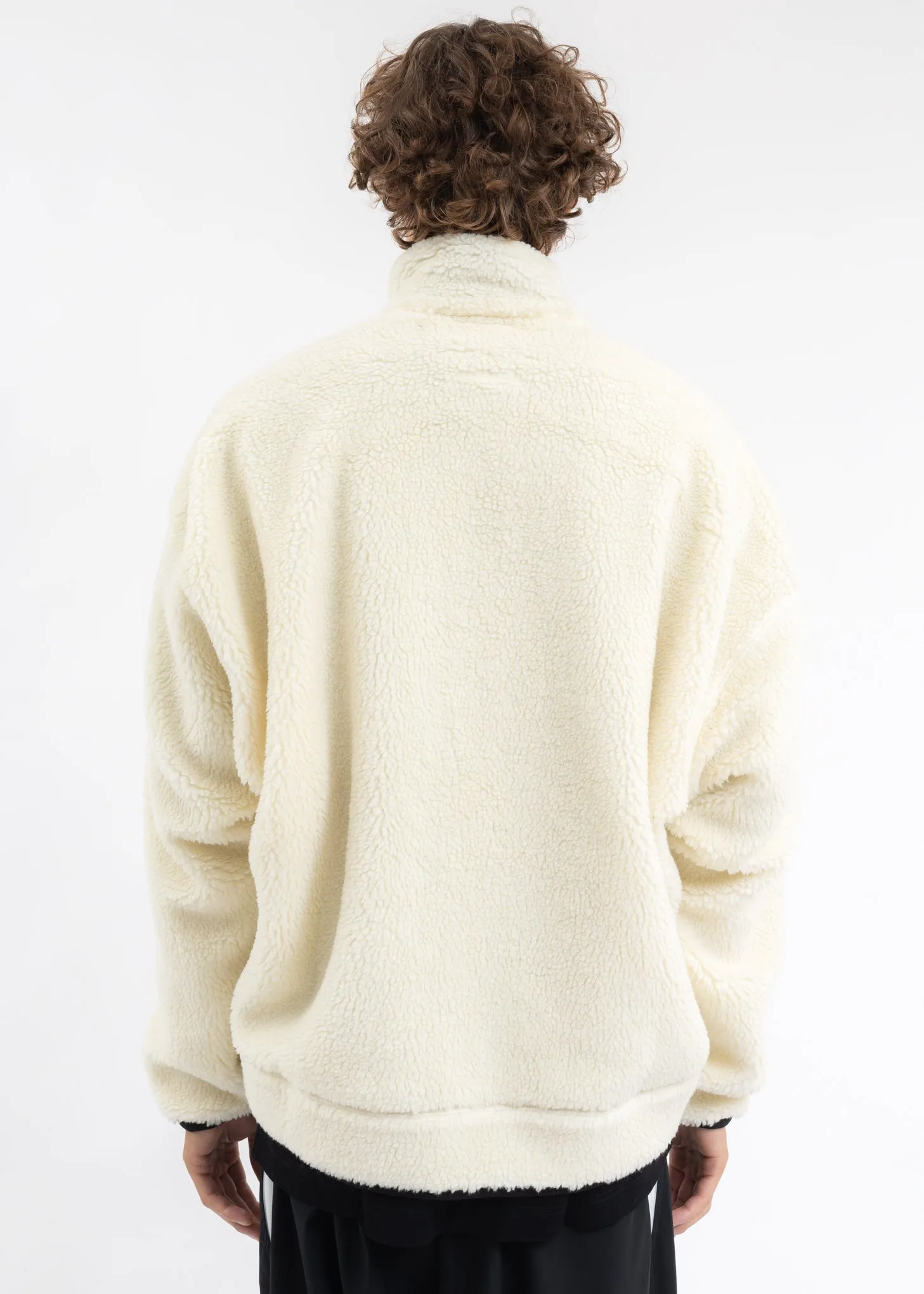 White Wide Back Boa Blouson