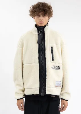 White Wide Back Boa Blouson