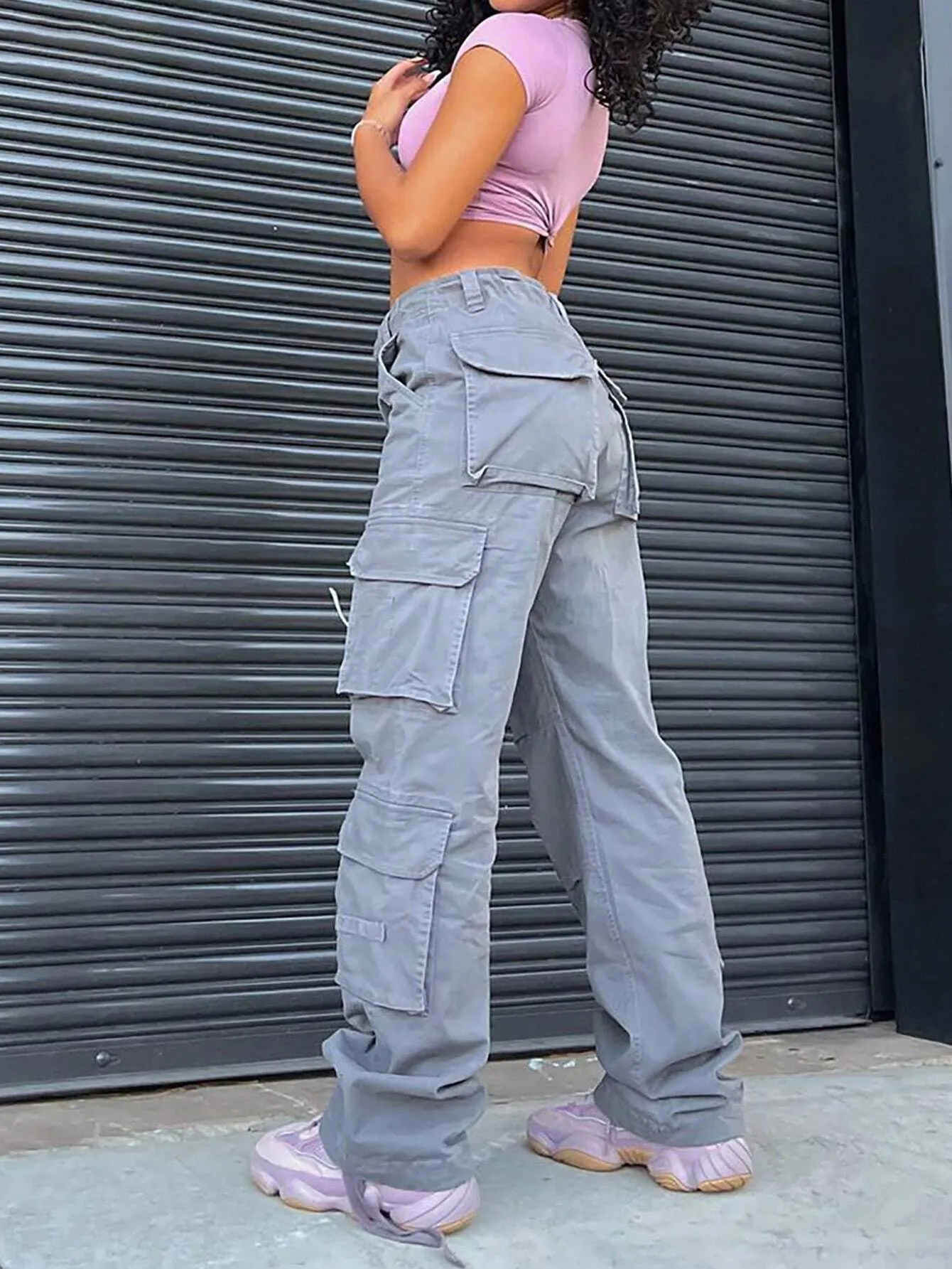 Zipper Flap Pocket Side Cargo Pant