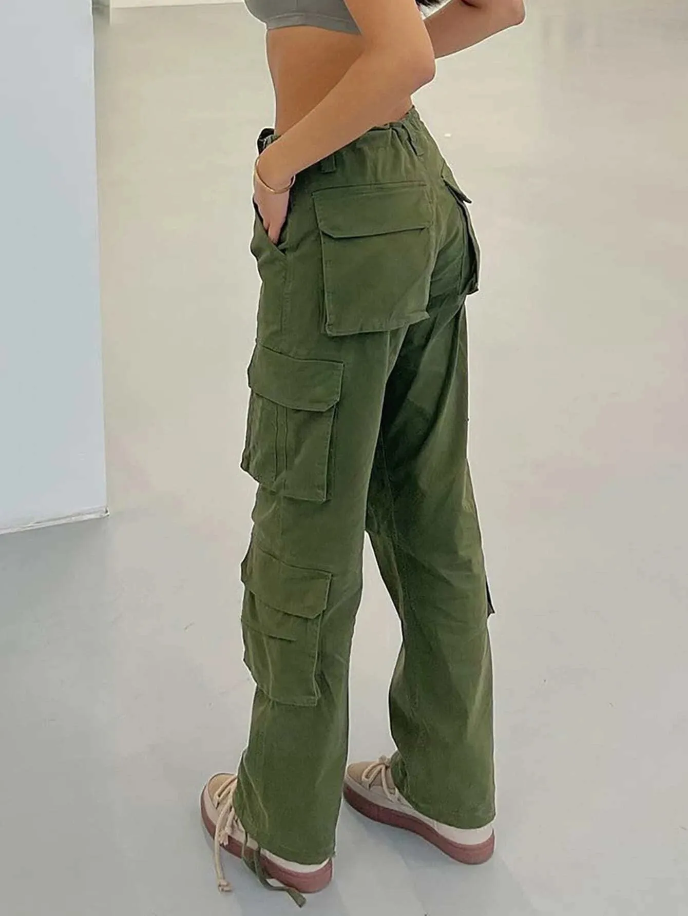 Zipper Flap Pocket Side Cargo Pant