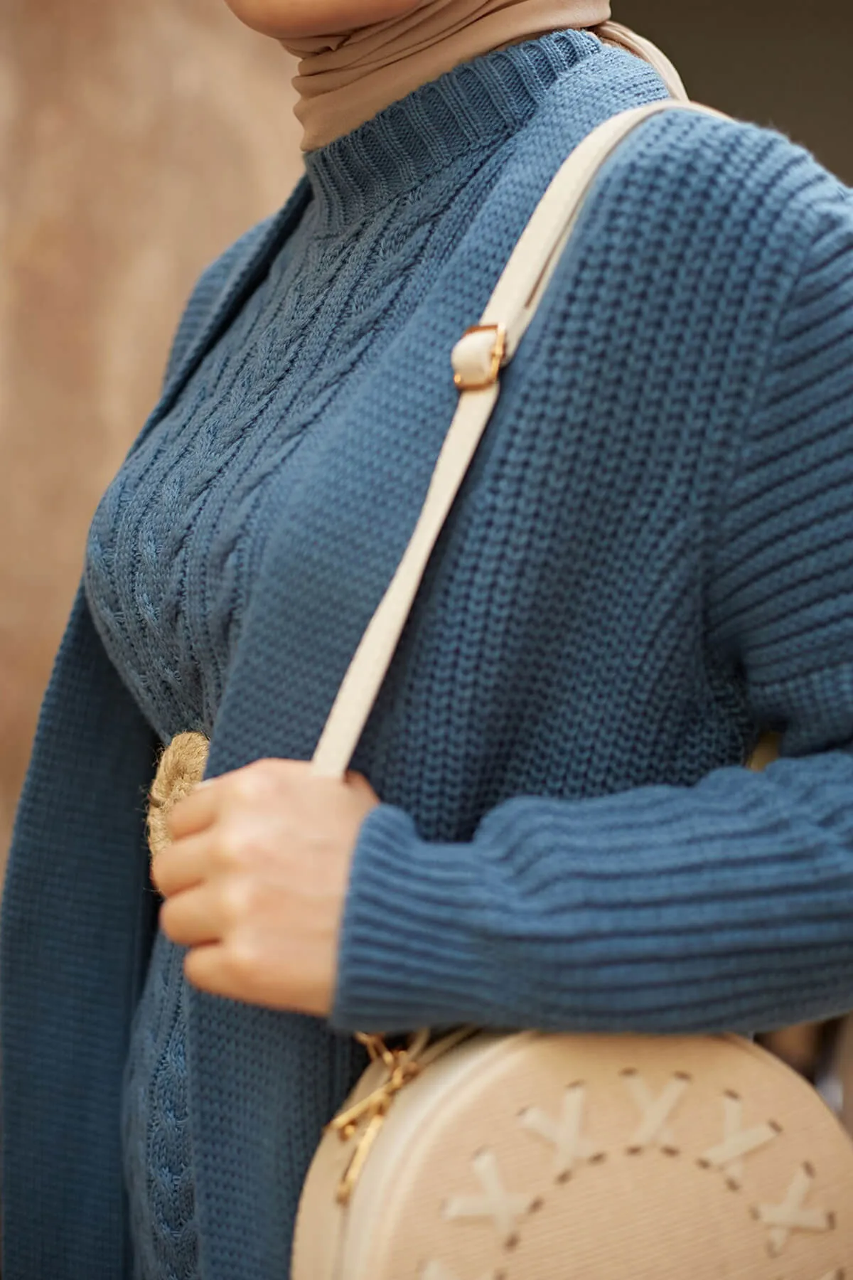 ZRF Women Knit indigo Cardigan Dress Suit - Stafford